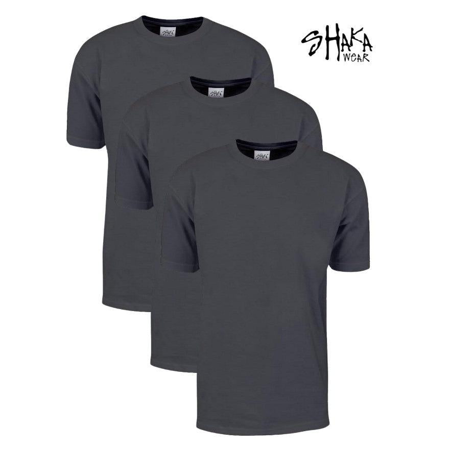 3 Shaka Wear SHASS Adult 6 oz., Active Short-Sleeve Crewneck T-Shirts, Cotton, Tee,Fit,Top