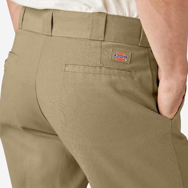 DICKIES Men's Classic Original 874 Mid-Waist Fitted Straight Polyester-Cotton Blend Work Pants - All Season Durable Bottoms with Zipper Front, Hook and Eye Closure, Reinforced Seams, Button Accent