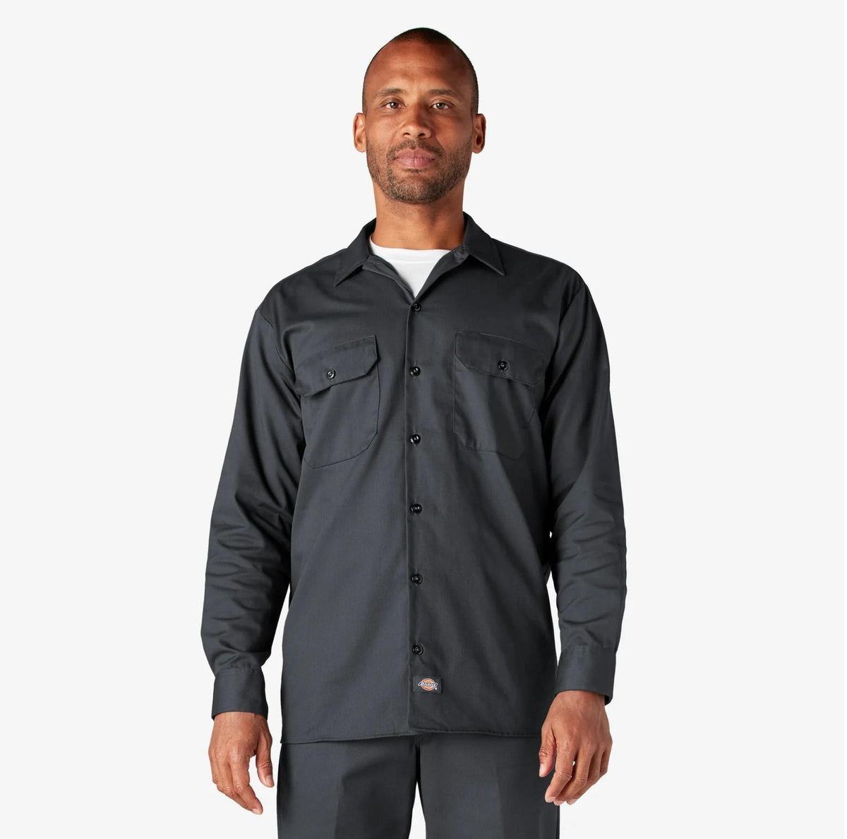DICKIES Men's Original 574 Long-Sleeve Button-Up Work Shirt - Plain Full Sleeves, Regular Fit Poly-Cotton Blend, Workwear, Year-Round Wear, Mens Fashion, S to 5XL, 574 Work Shirt Look