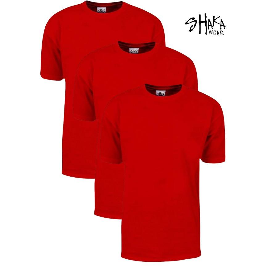 3 Shaka Wear SHASS Adult 6 oz., Active Short-Sleeve Crewneck T-Shirts, Cotton, Tee,Fit,Top