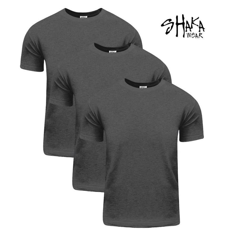 3 Shaka Wear SHASS Adult 6 oz., Active Short-Sleeve Crewneck T-Shirts, Cotton, Tee,Fit,Top