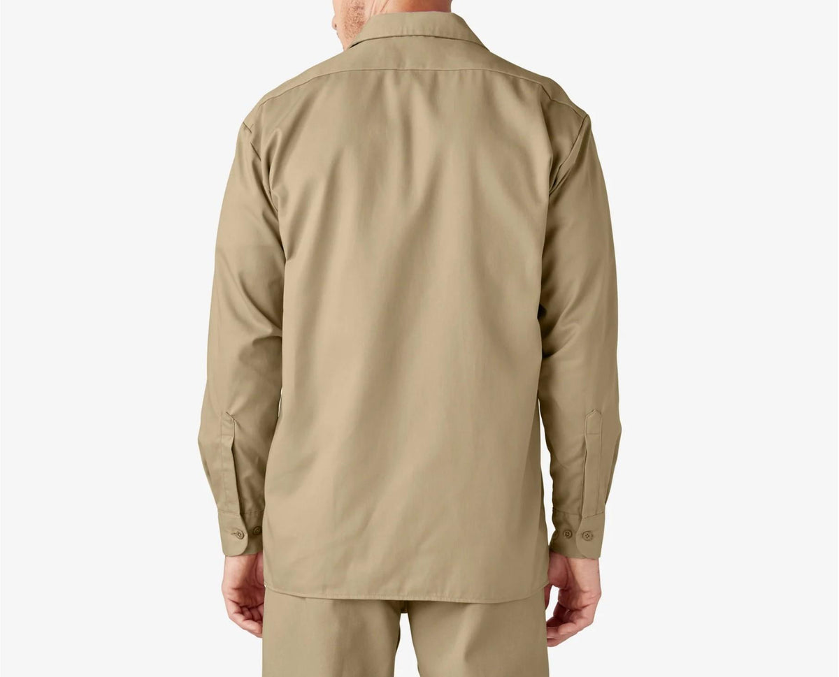 DICKIES Men's Original 574 Long-Sleeve Button-Up Work Shirt - Plain Full Sleeves, Regular Fit Poly-Cotton Blend, Workwear, Year-Round Wear, Mens Fashion, S to 5XL, 574 Work Shirt Look