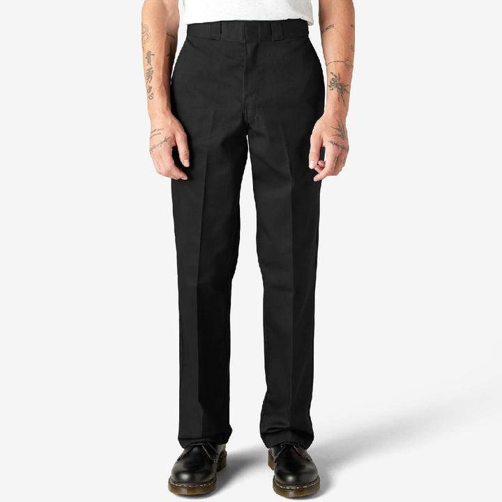 DICKIES Men's Classic Original 874 Mid-Waist Fitted Straight Polyester-Cotton Blend Work Pants - All Season Durable Bottoms with Zipper Front, Hook and Eye Closure, Reinforced Seams, Button Accent