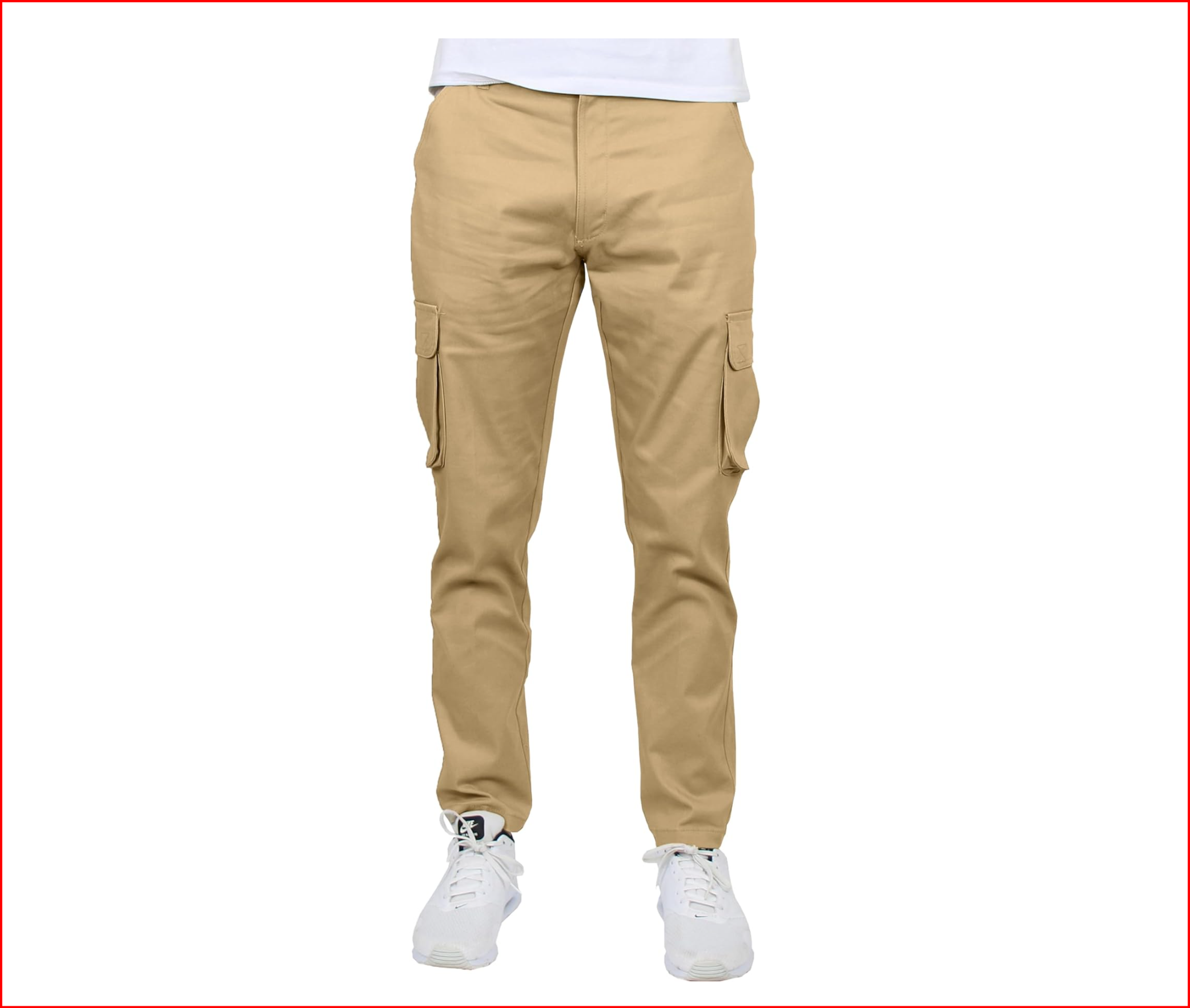 3-Pack Men's Flex-Stretch one size dowen for perfect fit Cotton Cargo Pants 31-Inch Inseam - Comfortable Durable Plain Design in Black Khak