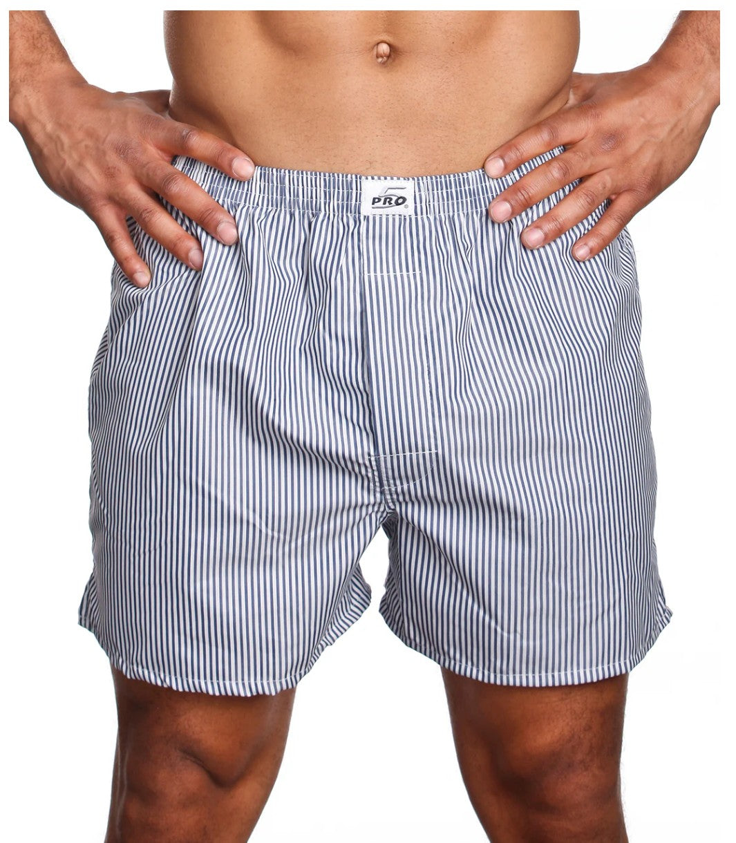 Men's PRO 5 High-Quality 100% Cotton Boxer Briefs - 3pc Bundled Pack, Mix Colors, Striped & Plaid Designs, Breathable Casual Daily Underwear, High-Quality Cotton Men's Boxer Briefs