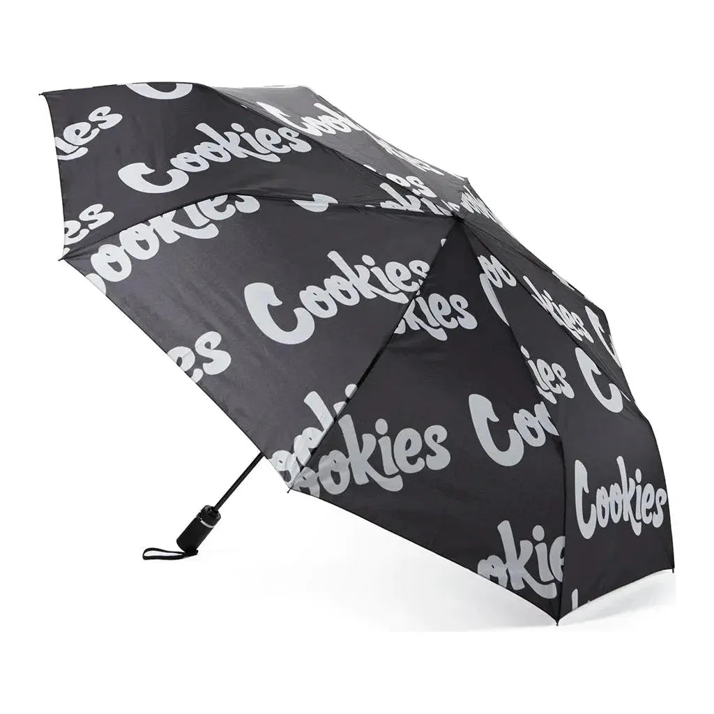 COOKIES MINT PRINTED LOGO POLYESTER UMBRELLA - Stylish Protection