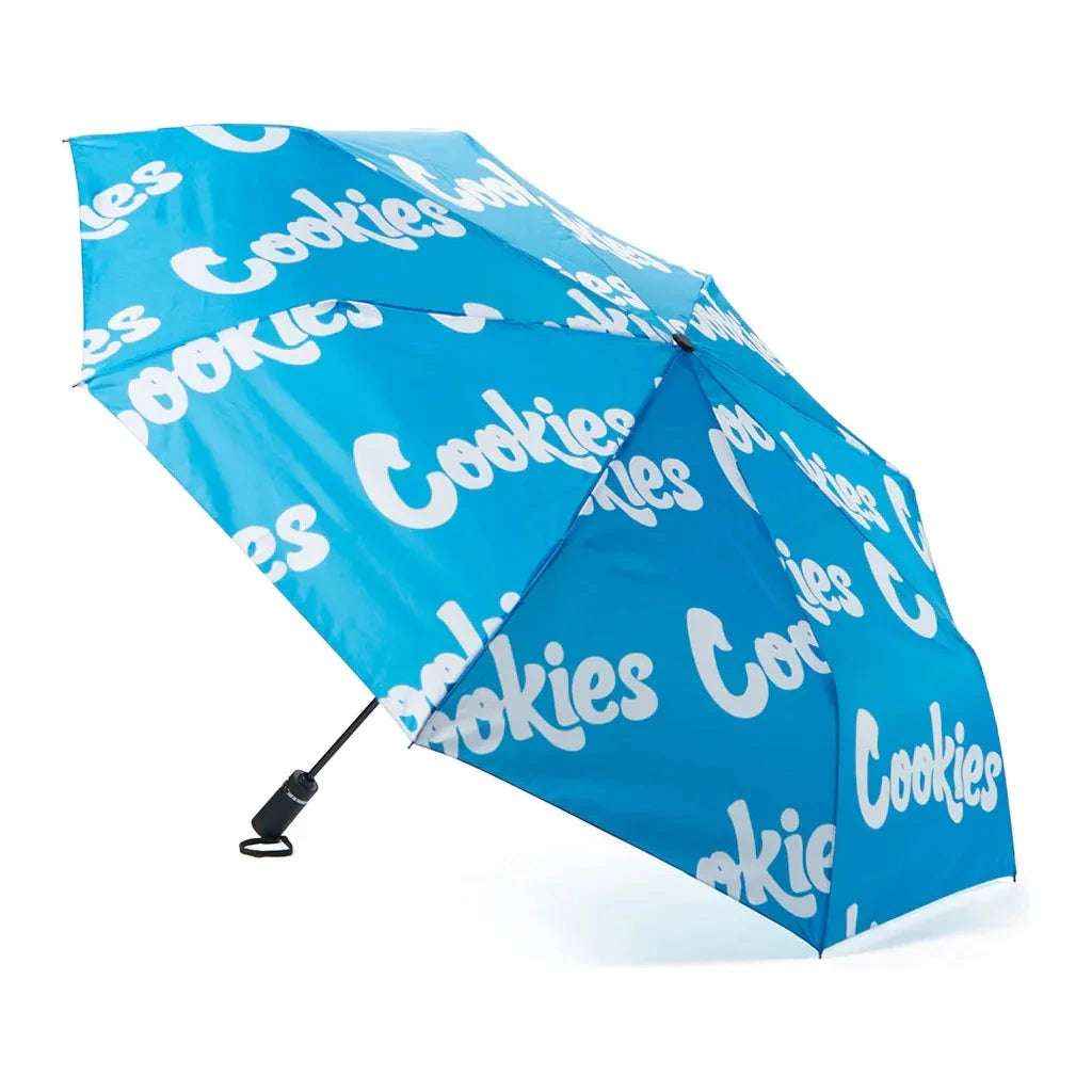 COOKIES MINT PRINTED LOGO POLYESTER UMBRELLA - Stylish Protection
