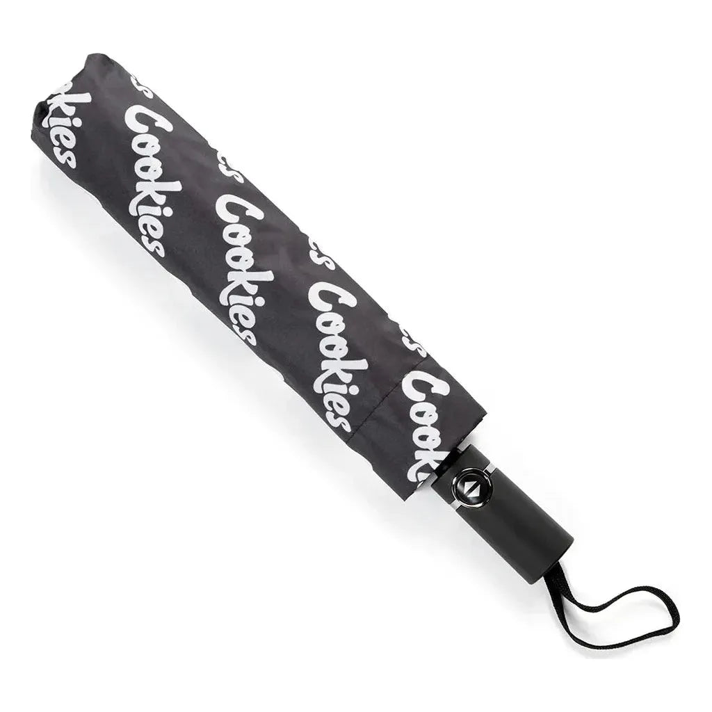 COOKIES MINT PRINTED LOGO POLYESTER UMBRELLA - Stylish Protection