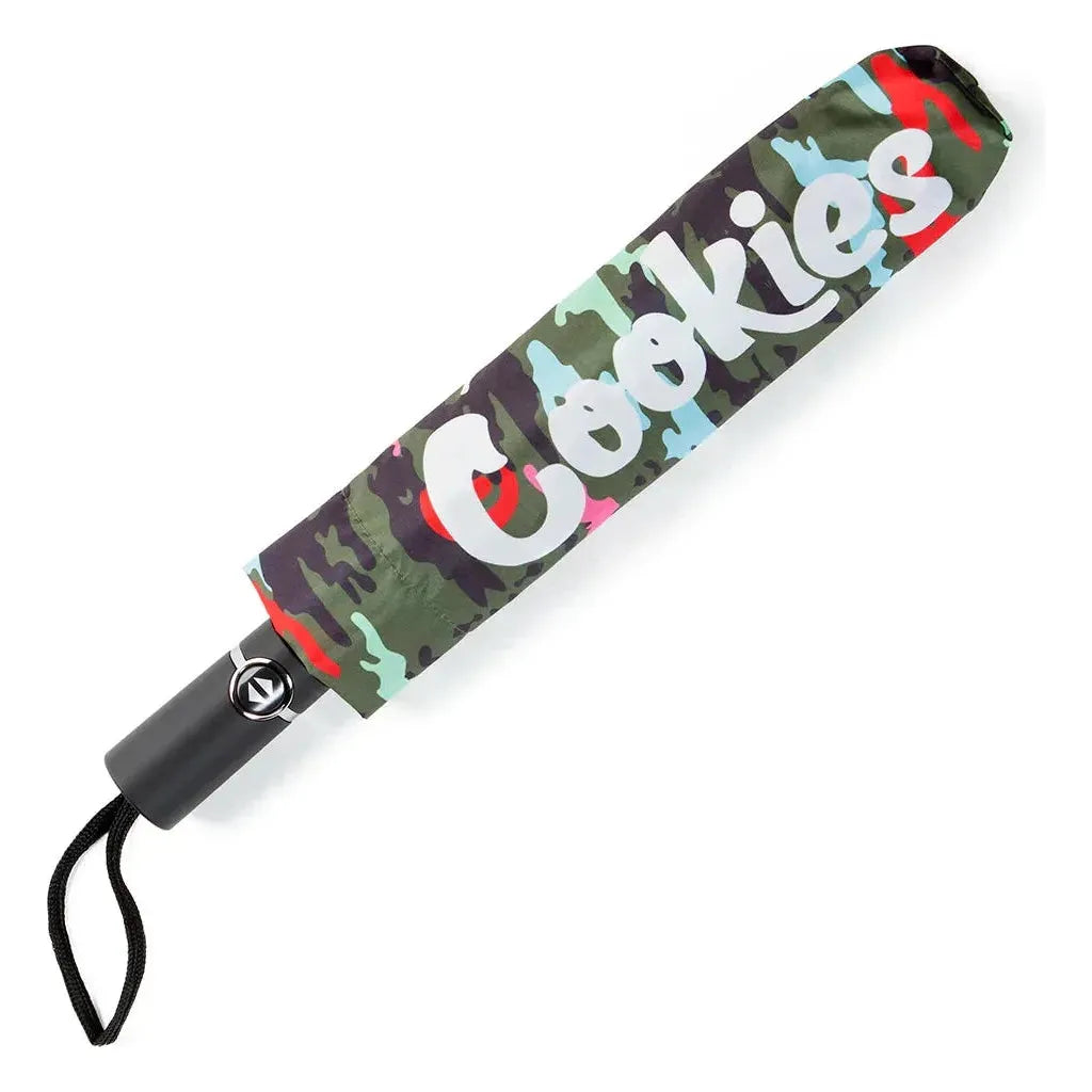 COOKIES MINT PRINTED LOGO POLYESTER UMBRELLA - Stylish Protection