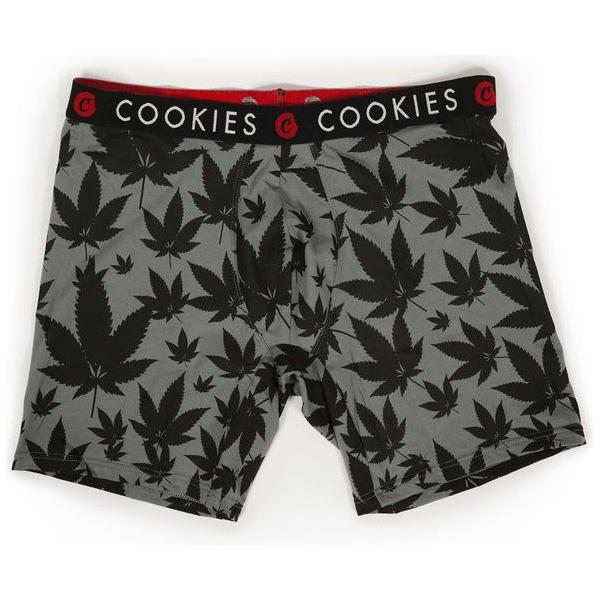 Men's Cotton Boxer Briefs - Soft Cotton with Leaf Pattern, Sizes S-XL Available