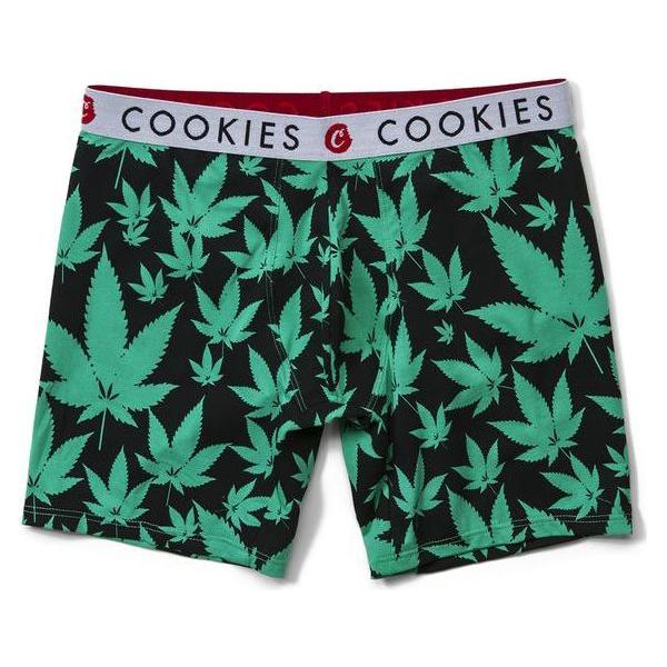 Men's Cotton Boxer Briefs - Soft Cotton with Leaf Pattern, Sizes S-XL Available
