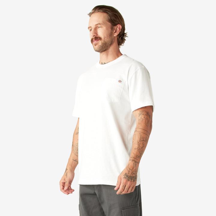 Men's Cotton Heavyweight Jersey Crew Neck Short-Sleeve Plain Relaxed-Fit Pocket T-Shirt - XL, Tag-Free Label, Top Everyday Basics Casual T-Shirts, New Year Workday Menswear Essential