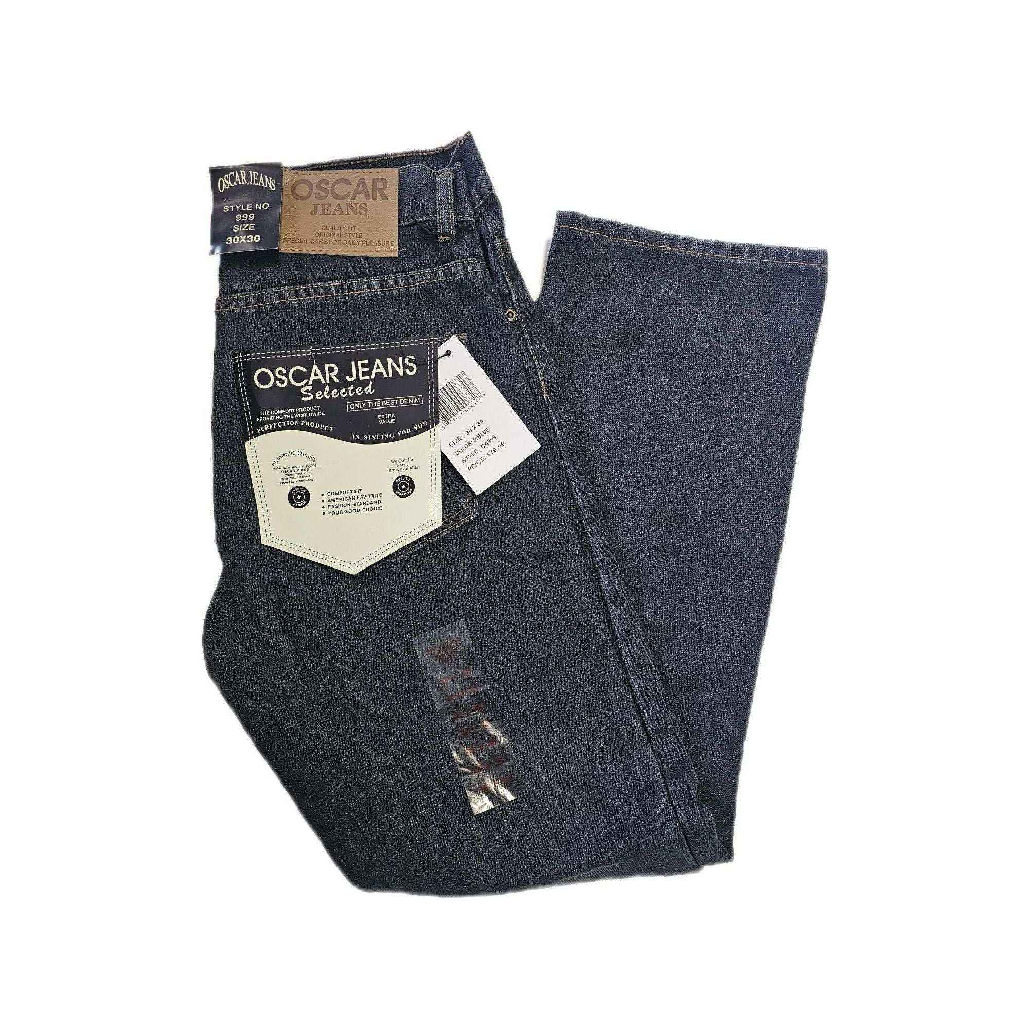 Oscar Premium Cotton Jeans Pants 32/30 to 48/30 Leg Fit