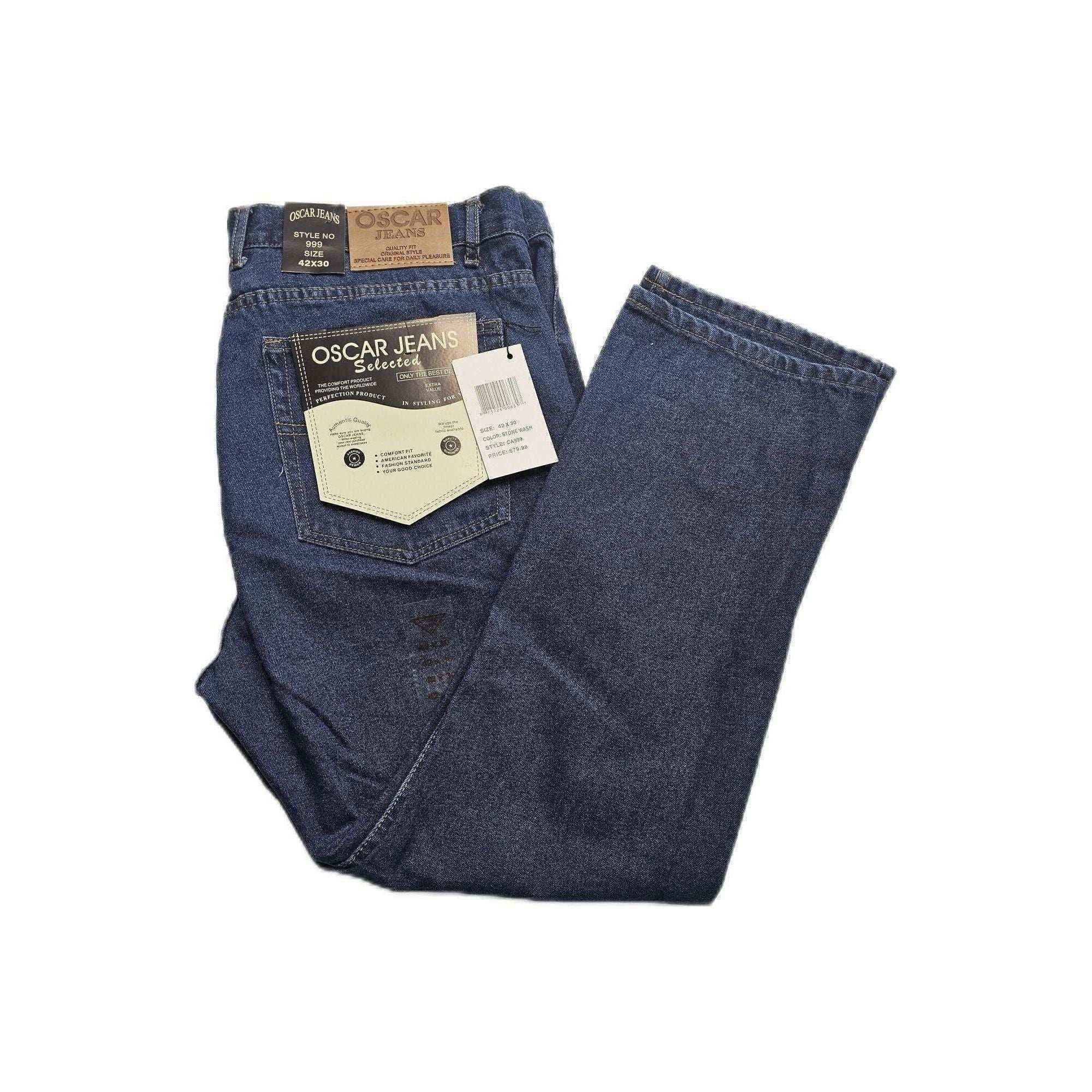 Oscar Premium Cotton Jeans Pants 32/30 to 48/30 Leg Fit
