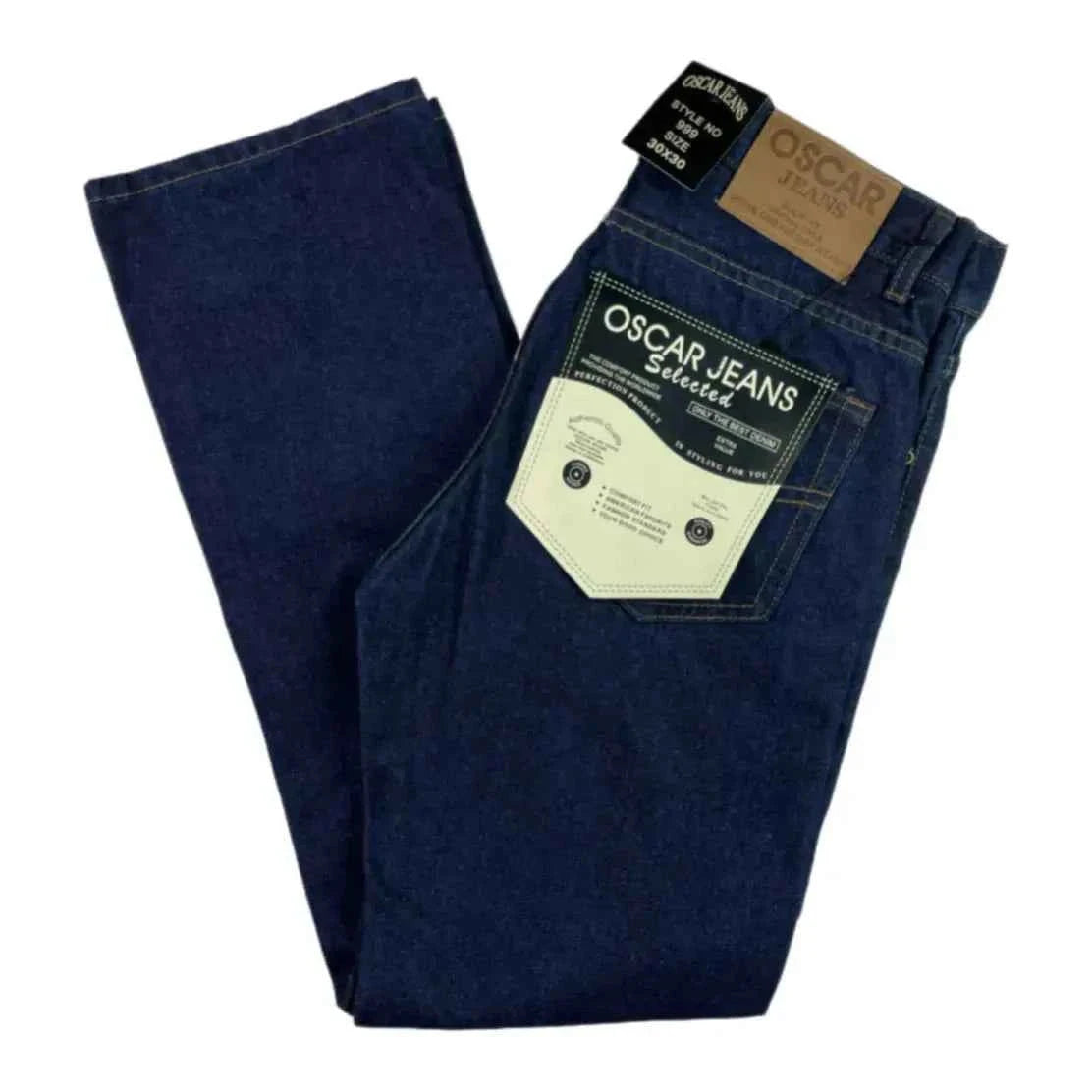 Oscar Premium Cotton Jeans Pants 32/30 to 48/30 Leg Fit