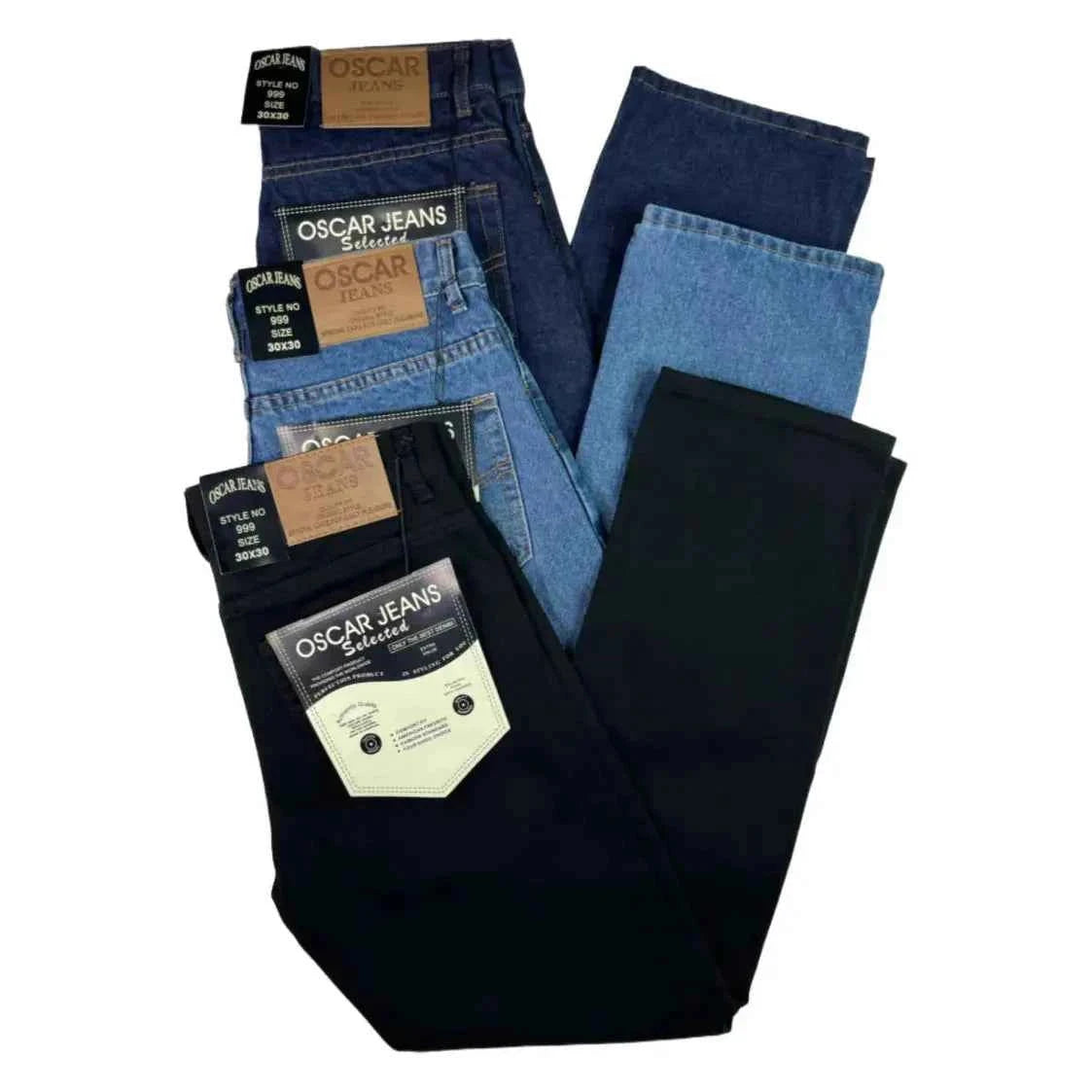 Oscar Premium Cotton Jeans Pants 32/30 to 48/30 Leg Fit