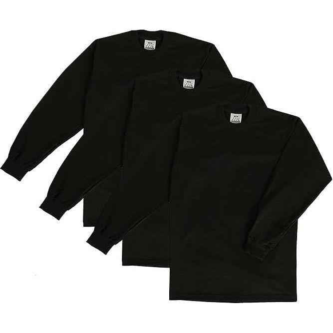 3 heavyweight long sleeve t-shirts Pro club