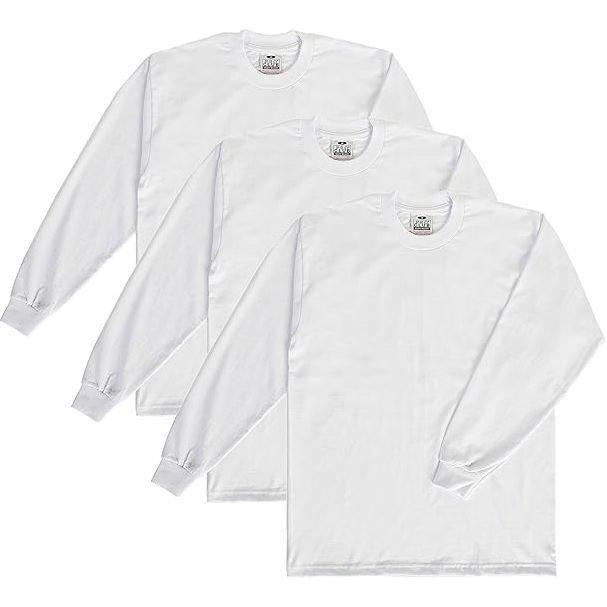 3 heavyweight long sleeve t-shirts Pro club