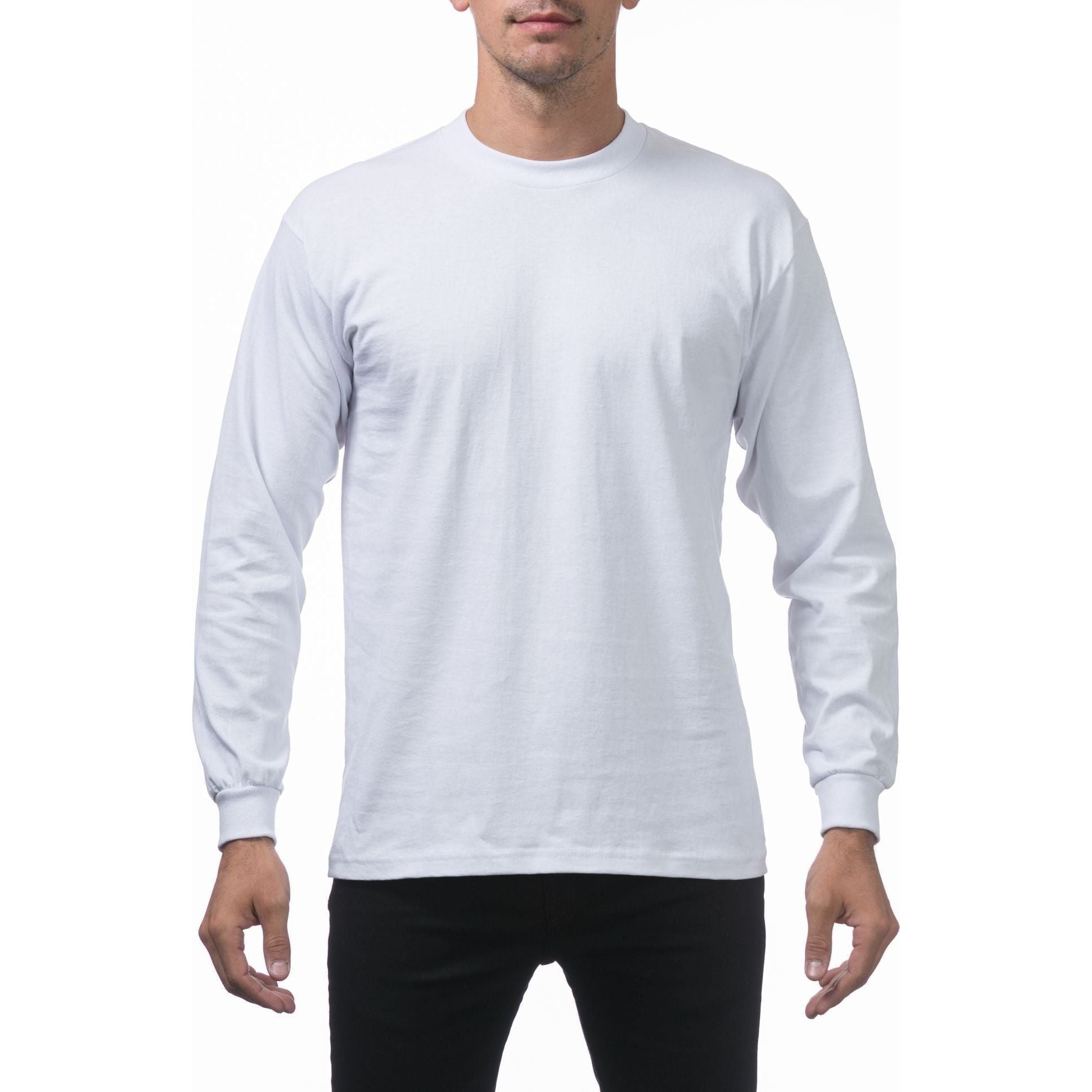 3 heavyweight long sleeve t-shirts Pro club