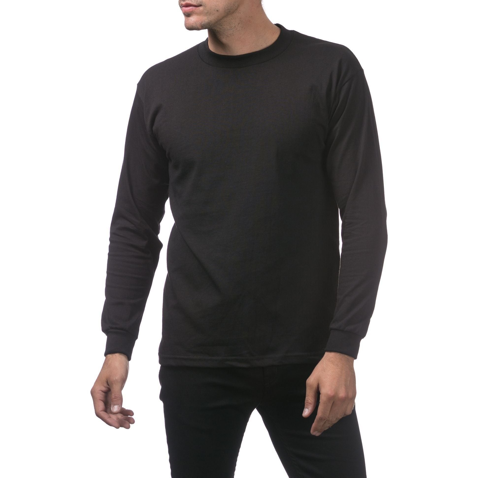3 heavyweight long sleeve t-shirts Pro club