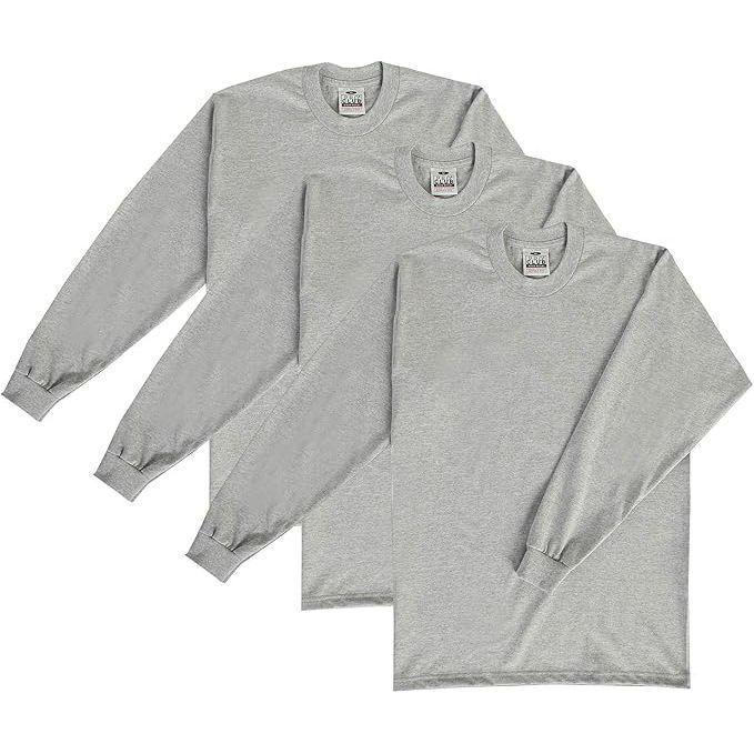 3 heavyweight long sleeve t-shirts Pro club