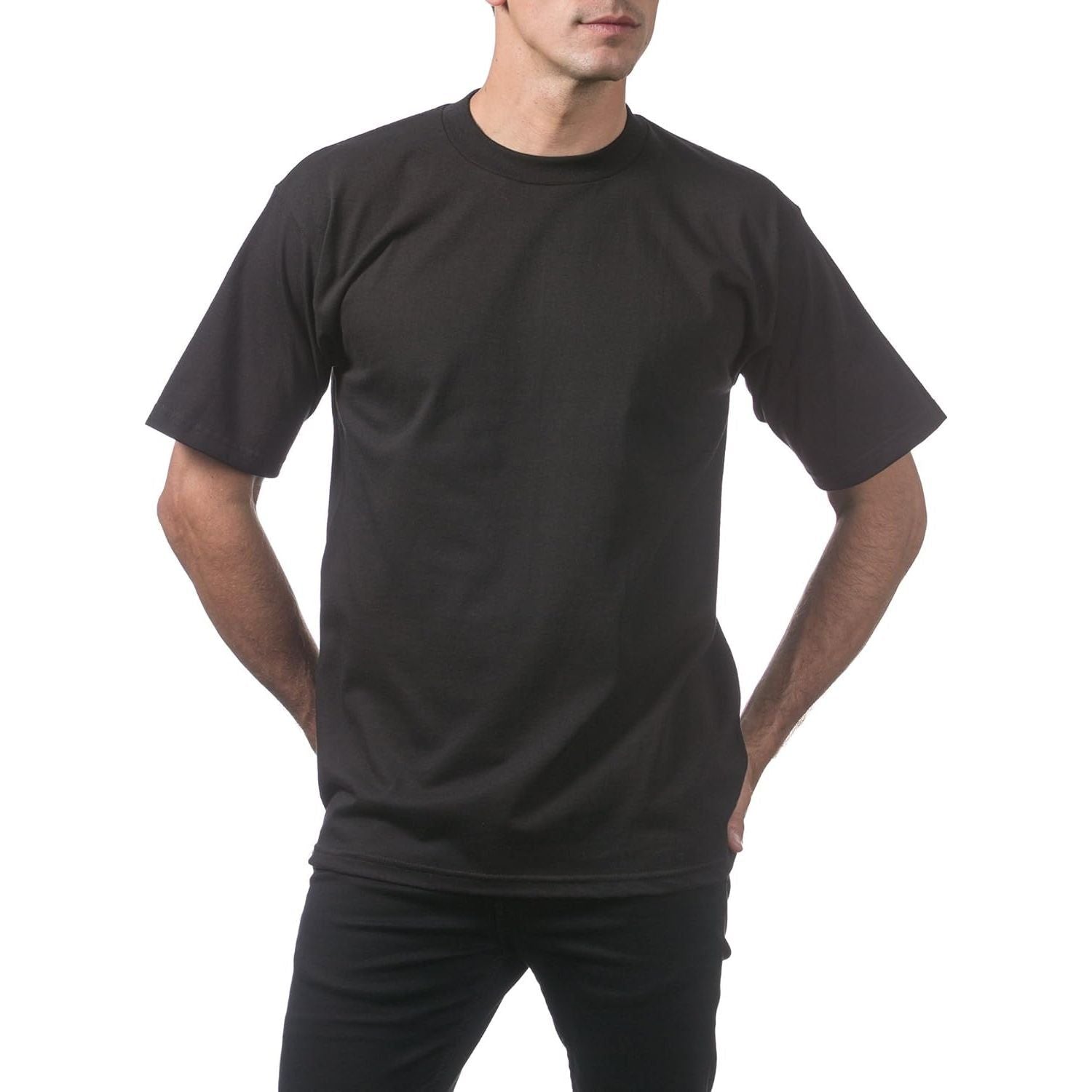 5 Pack Pro Club Heavyweight T-Shirt for Men - Short Sleeve