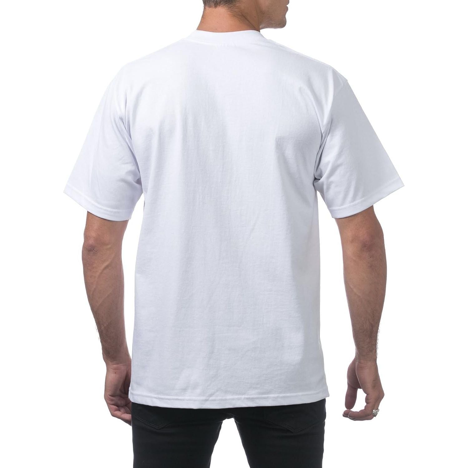 5 Pack Pro Club Heavyweight T-Shirt for Men - Short Sleeve