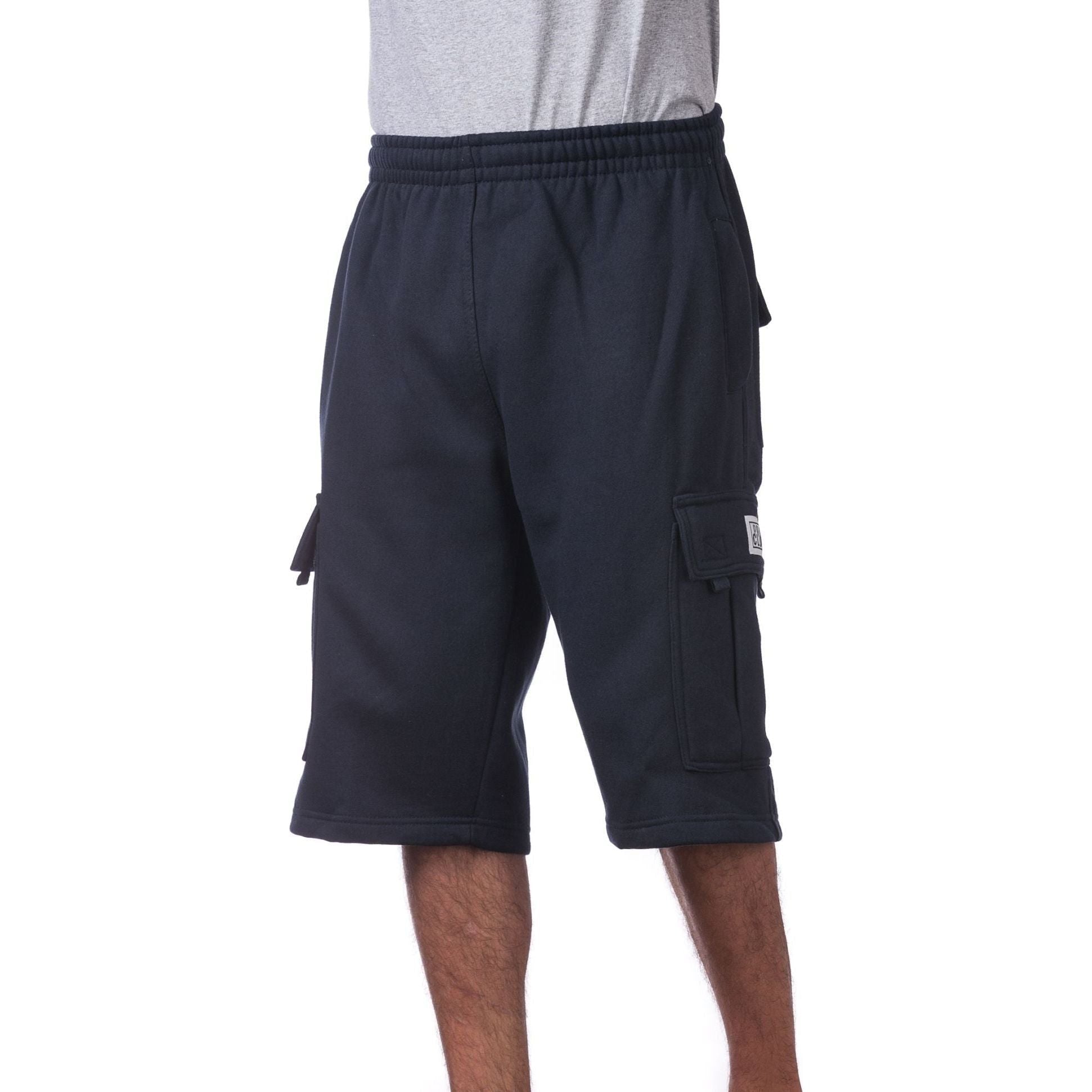 ProClub Cargo Sweat Shorts Men's Heavyweight Fleece Shorts with 6 Pockets Casual Hip Hop Cotton