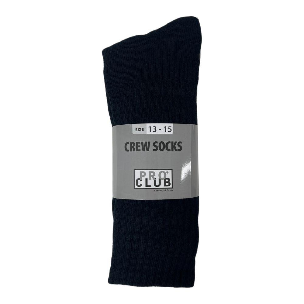 Pro Club Heavyweight Crew Socks - 3 Pairs of Men's Cotton Casual Comfort Ribbed Knit