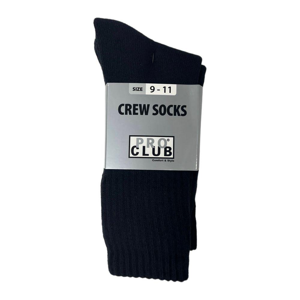 Pro Club Heavyweight Crew Socks - 3 Pairs of Men's Cotton Casual Comfort Ribbed Knit