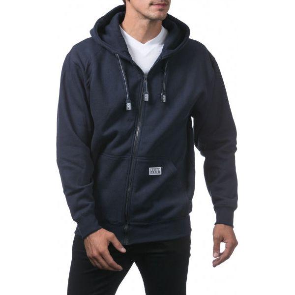 Pro Club Men's Hoodie Full Zip with Front Pockets - Original Style and Quality Cotton Fabric