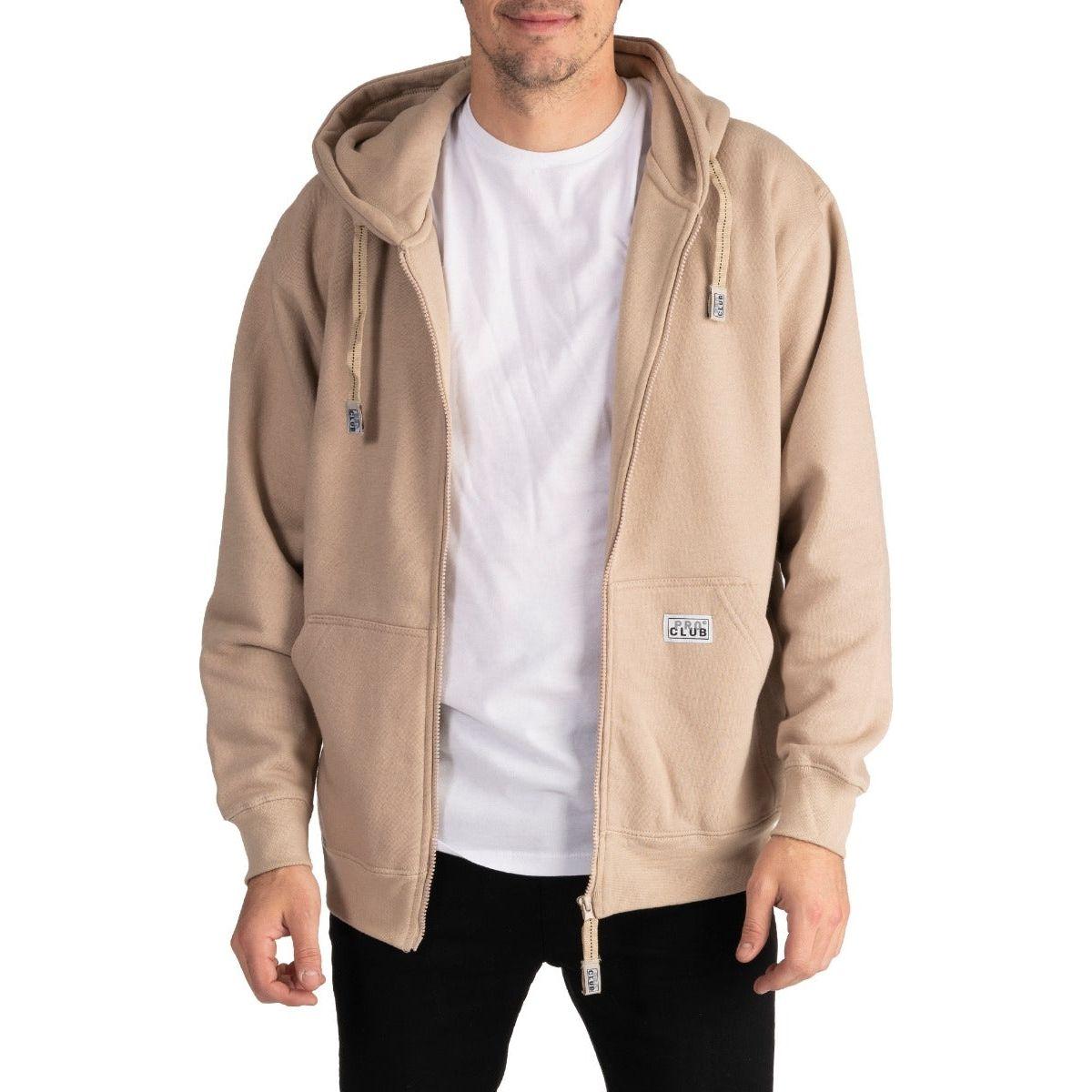 Pro Club Men's Hoodie Full Zip with Front Pockets - Original Style and Quality Cotton Fabric