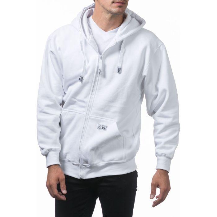 Pro Club Men's Hoodie Full Zip with Front Pockets - Original Style and Quality Cotton Fabric