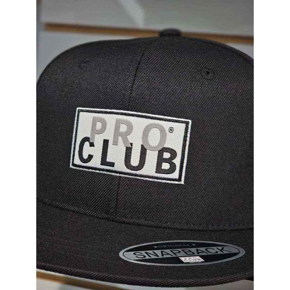 Pro Club Black Snap Cap Hat with 3D Logo - Stylish & Comfortable
