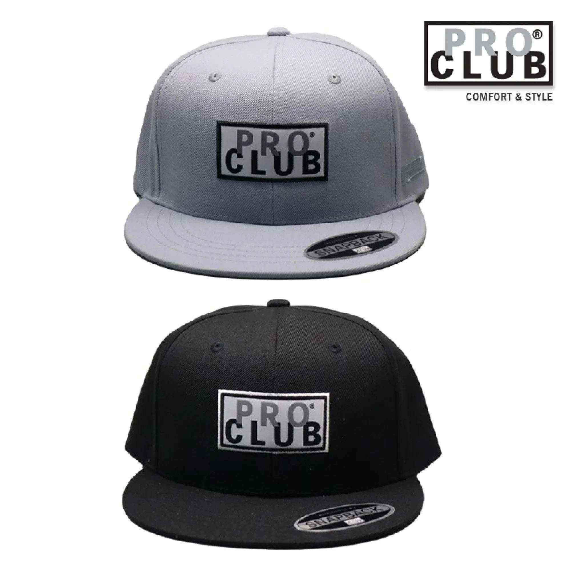 Pro Club Black Snap Cap Hat with 3D Logo - Stylish & Comfortable
