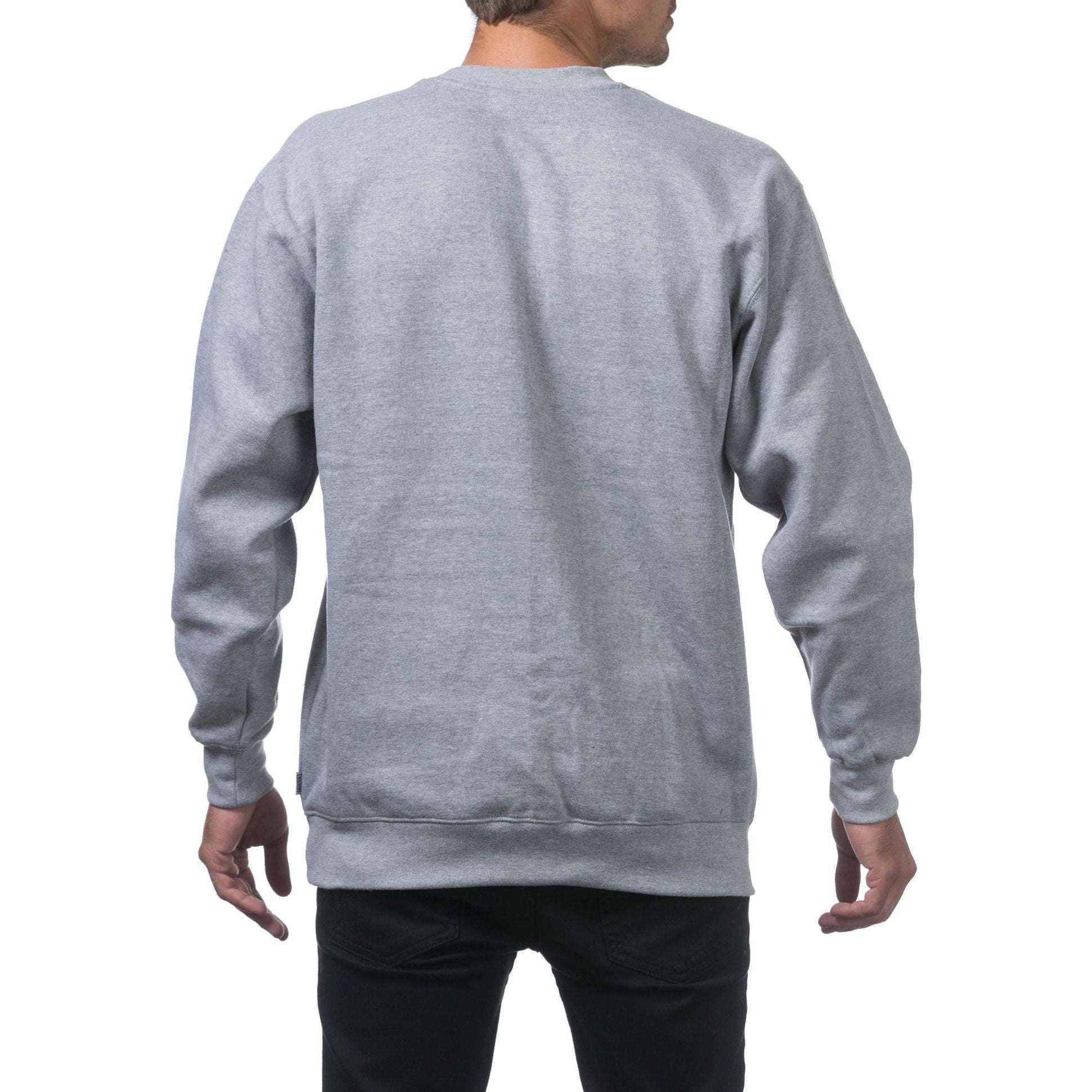 Pro Club Men's Fleece Pullover Sweater - Plain Crew Neck Fleece Pullover