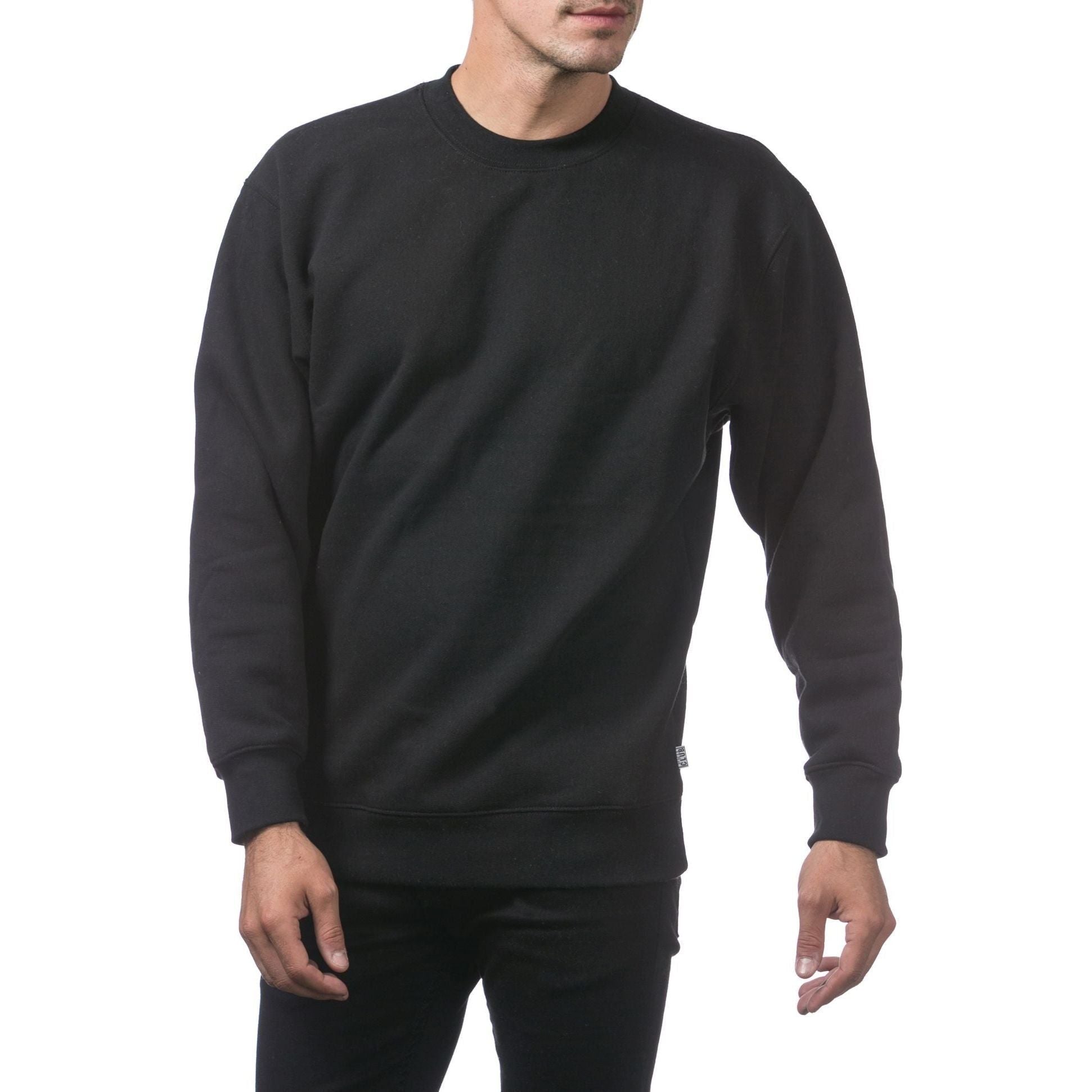 Pro Club Men's Fleece Pullover Sweater - Plain Crew Neck Fleece Pullover