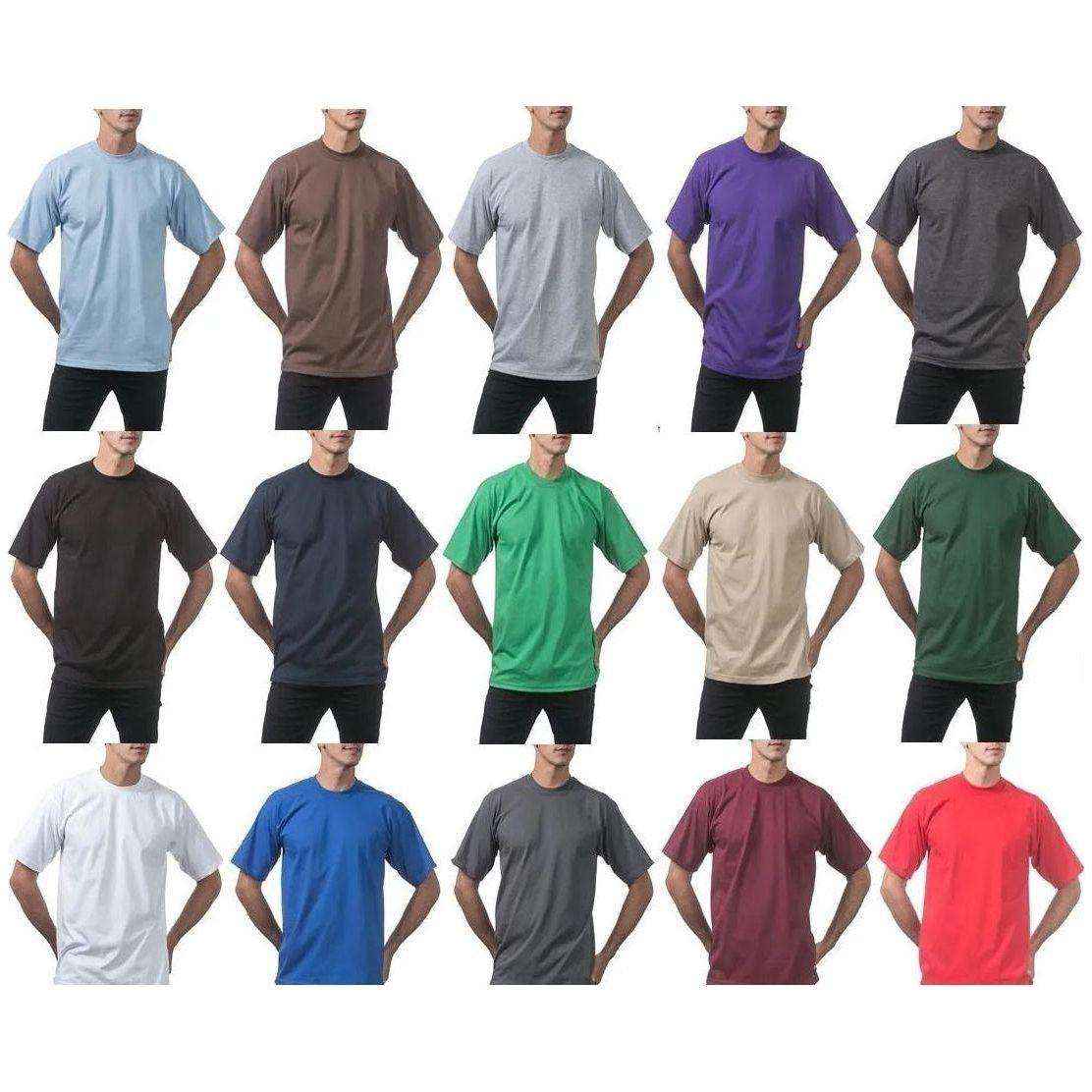 12 Pro Club Men's Heavyweight T-Shirts Short Sleeve