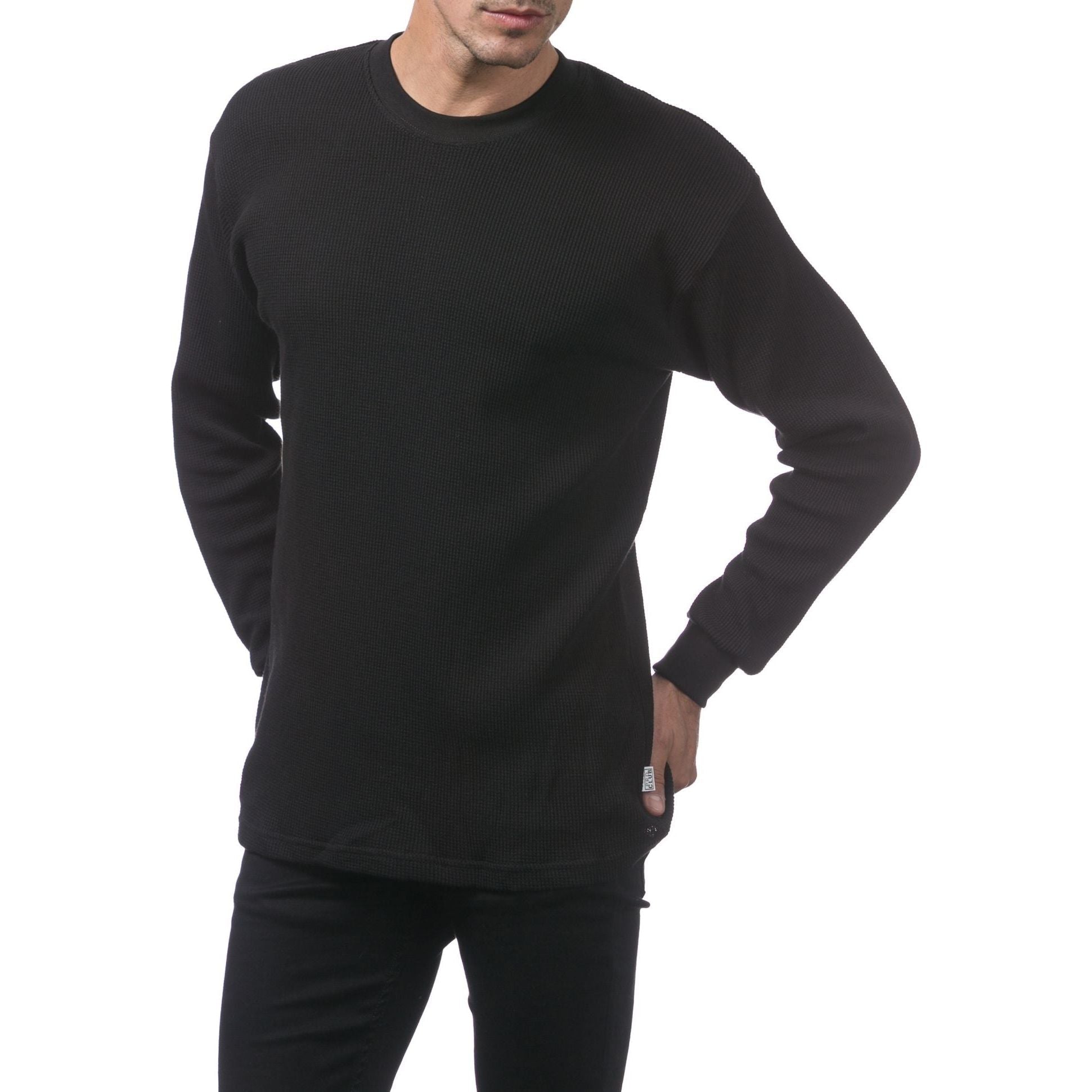 Pro Club Heavyweight Thermal Top for Men - Cotton Long Sleeve