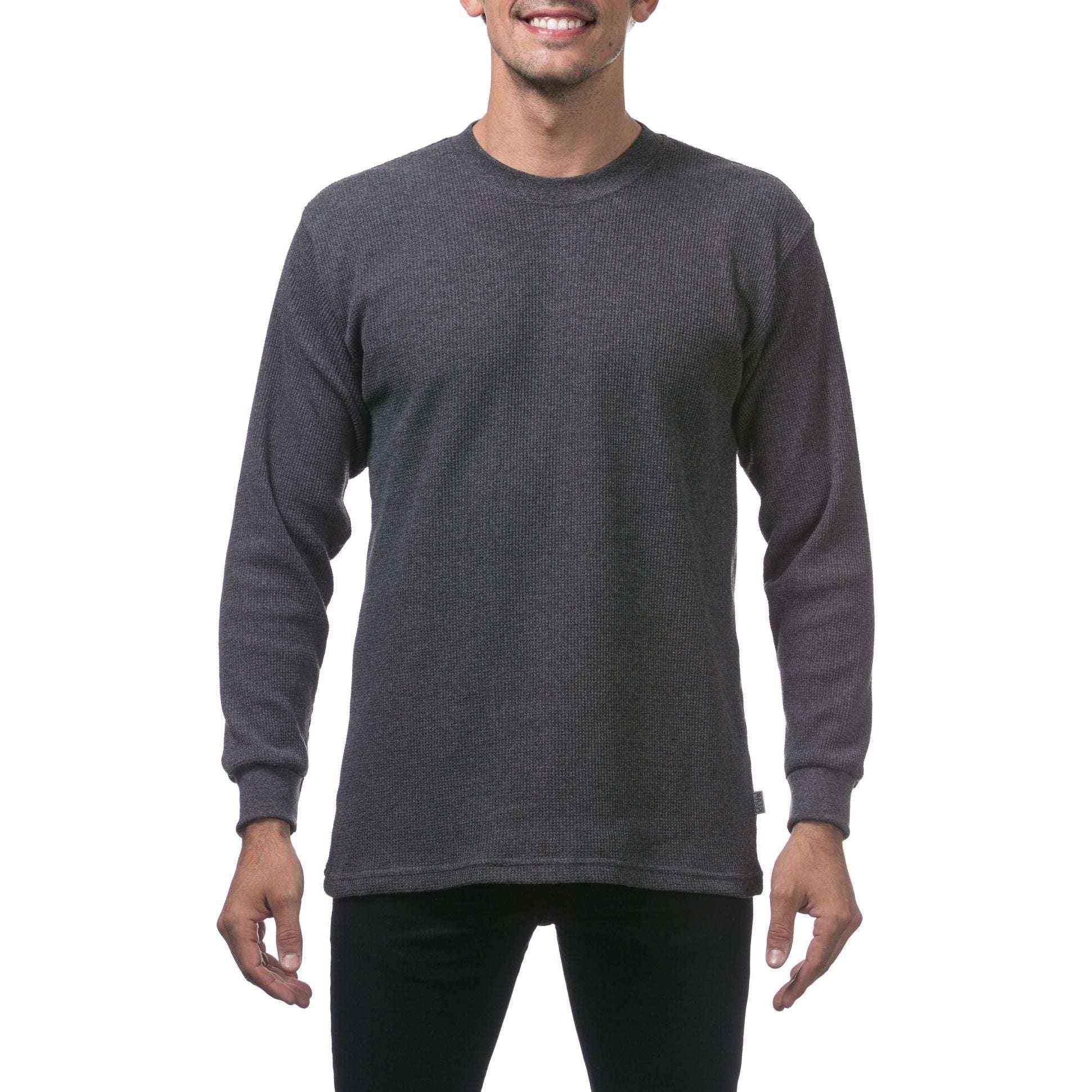 Pro Club Heavyweight Thermal Top for Men - Cotton Long Sleeve