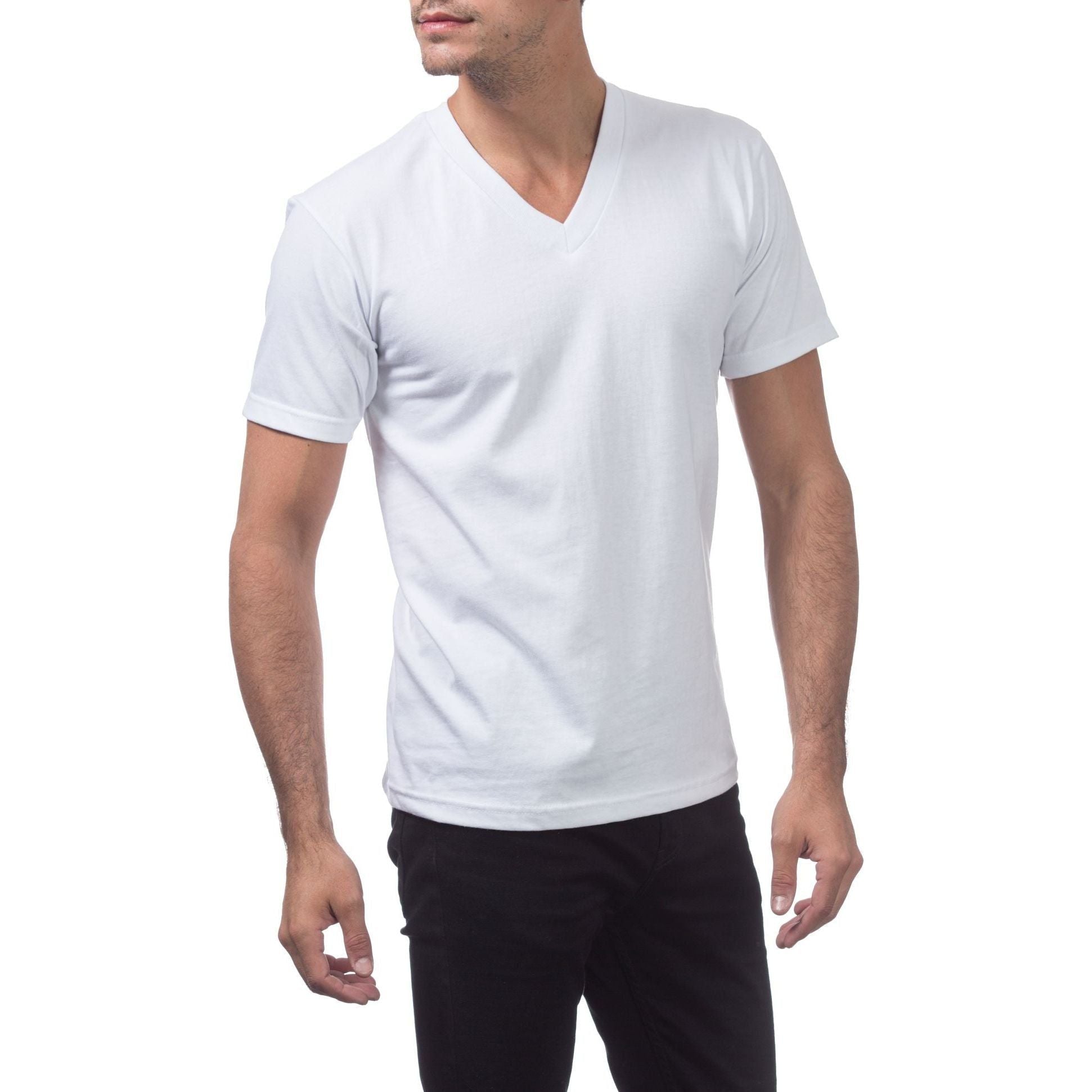 Pro Club V-Neck T-Shirt for Men - Cotton Tee