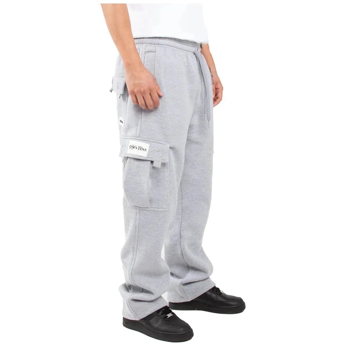 Shaka wear Men's Cargo Sweatpants - Comfortable Cotton Casual SK Menswear with Pockets