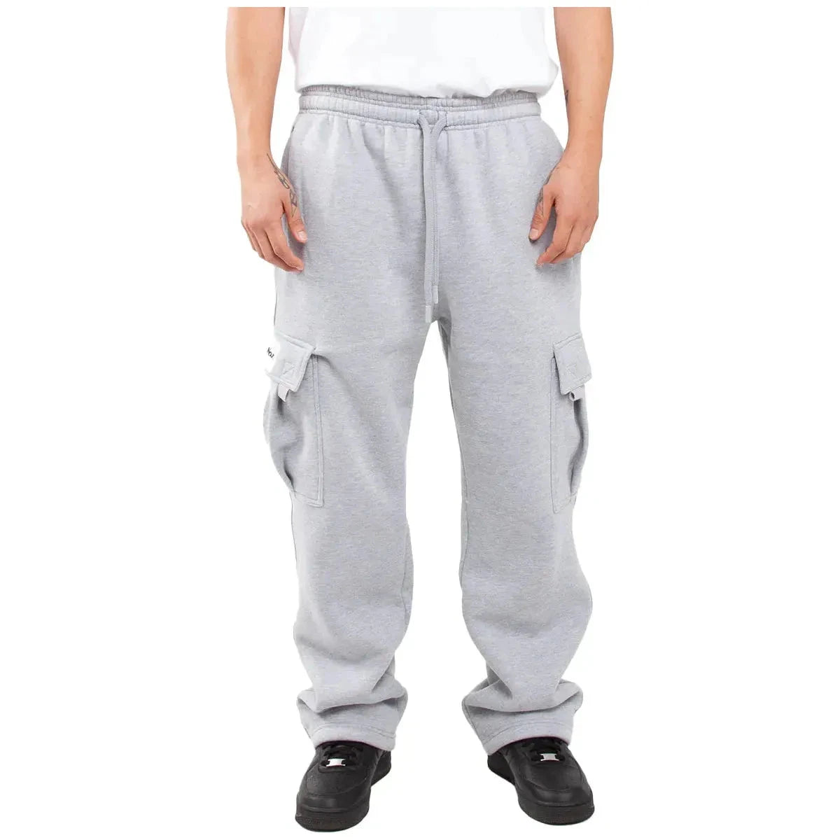 Shaka wear Men's Cargo Sweatpants - Comfortable Cotton Casual SK Menswear with Pockets