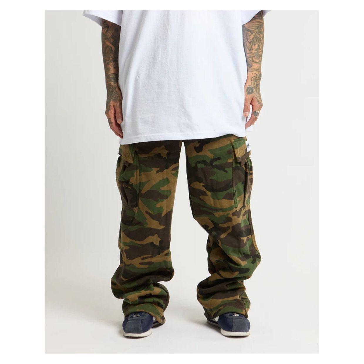 Shaka wear Men's Cargo Sweatpants - Comfortable Cotton Casual SK Menswear with Pockets