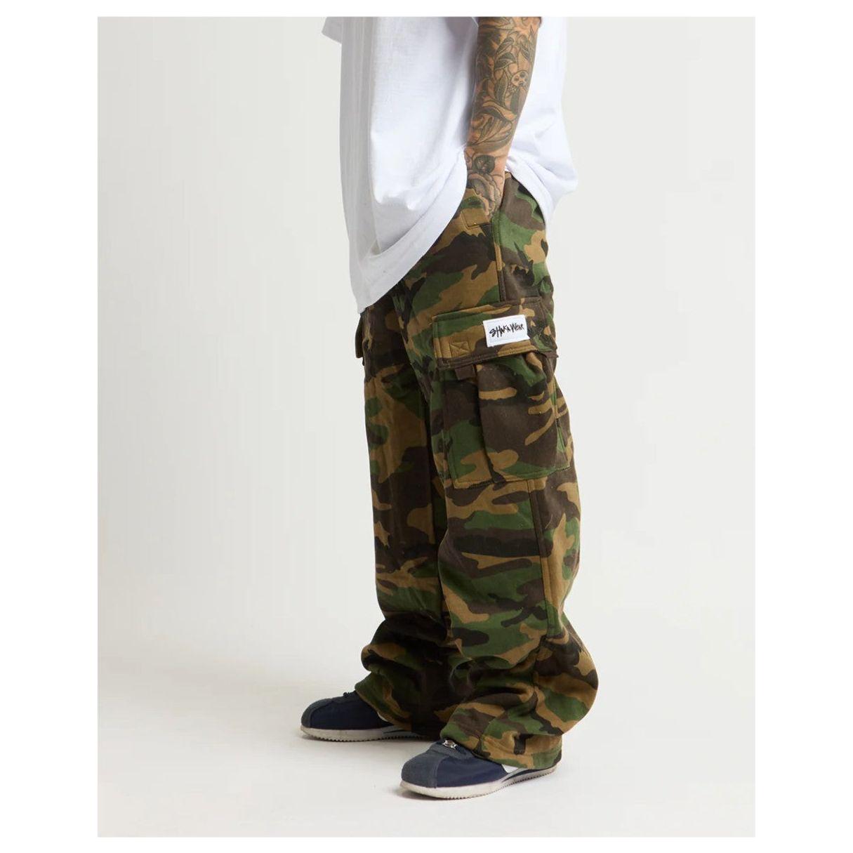 Shaka wear Men's Cargo Sweatpants - Comfortable Cotton Casual SK Menswear with Pockets