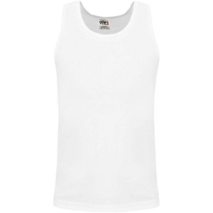 Shaka Wear Men's Tank Top Cotton Solid Sleeveless Muscle Workout T-Shirt Activewear