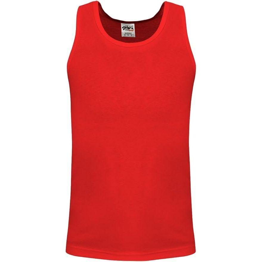 Shaka Wear Men's Tank Top Cotton Solid Sleeveless Muscle Workout T-Shirt Activewear