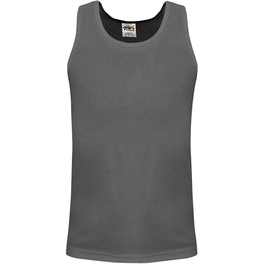 Shaka Wear Men's Tank Top Cotton Solid Sleeveless Muscle Workout T-Shirt Activewear