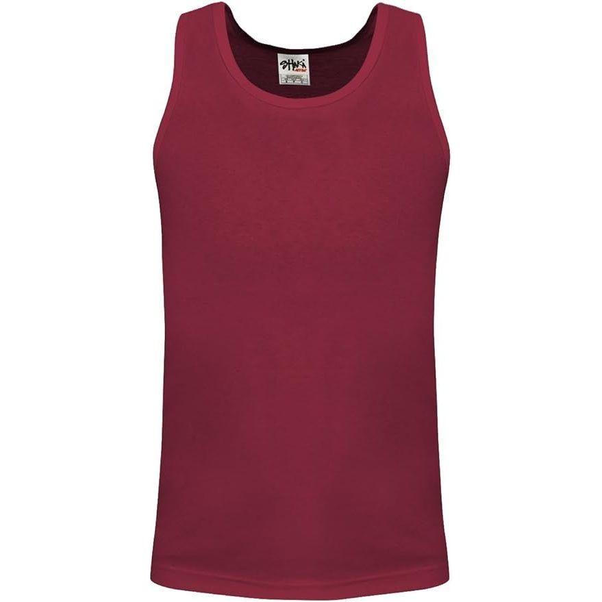 Shaka Wear Men's Tank Top Cotton Solid Sleeveless Muscle Workout T-Shirt Activewear