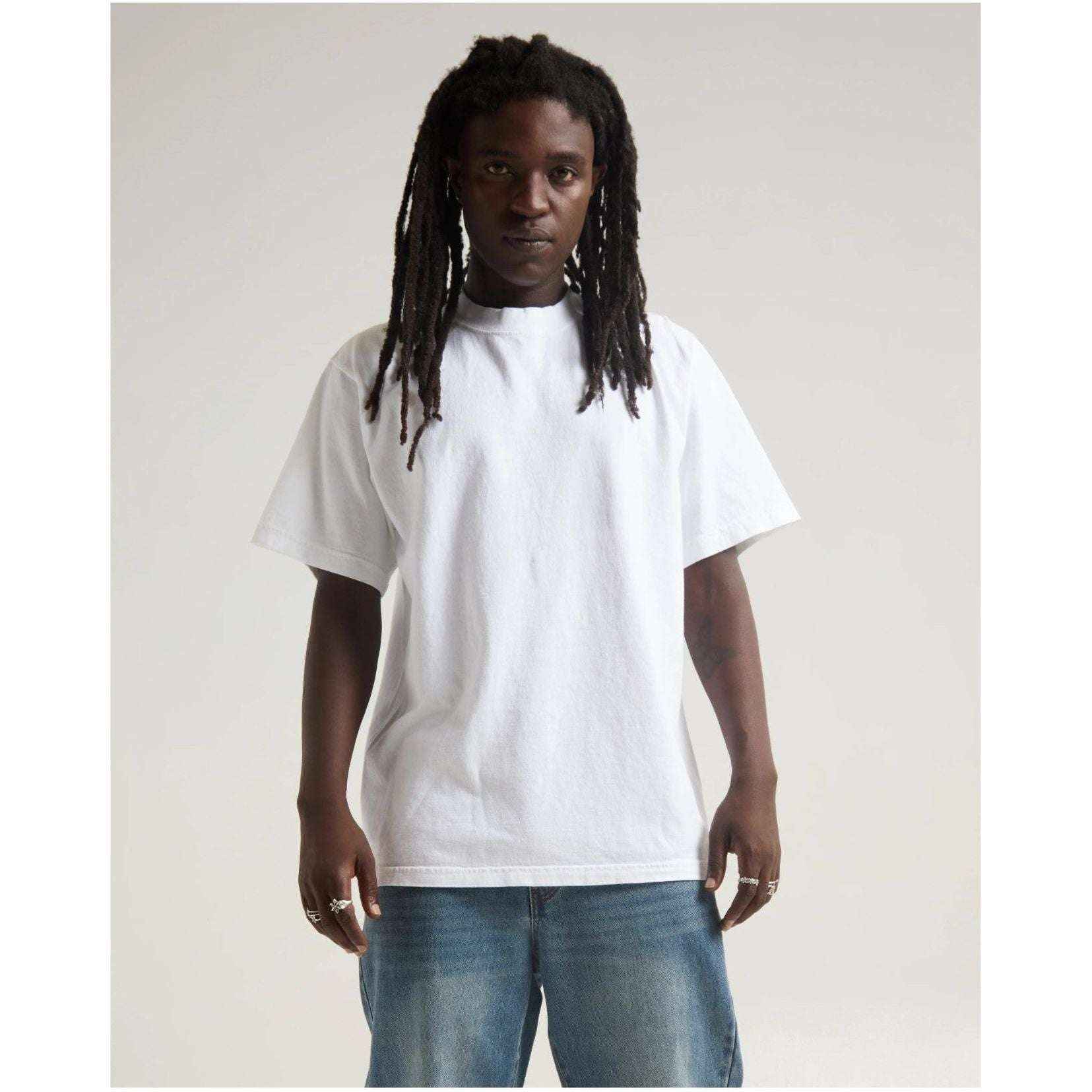 Shaka Wear Mens Garment Dyed 7.5 oz Max Heavy Weight Cotton Crewneck T-Shirt